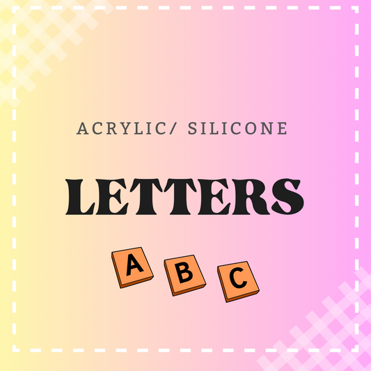 Silicone beads letters