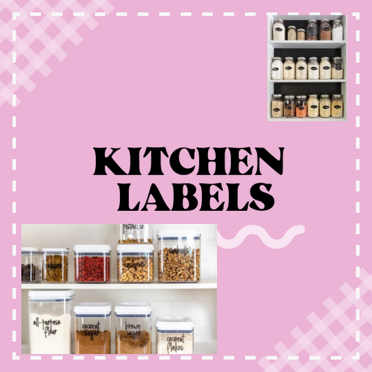 Kitchen sticker label set